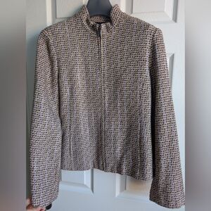 Chanel like Tweed Jacket - Brown, tan, purple